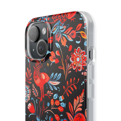 Vivid Birdscape iPhone 15 Plus Case - Soft