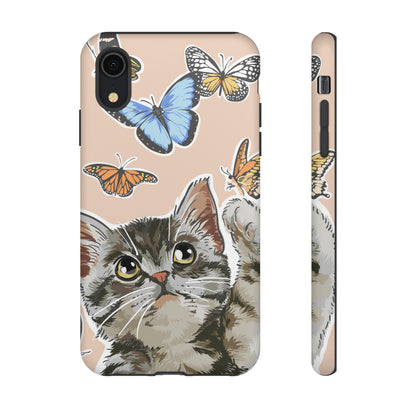 Cute Cat Butterflies - Protective Phone Case