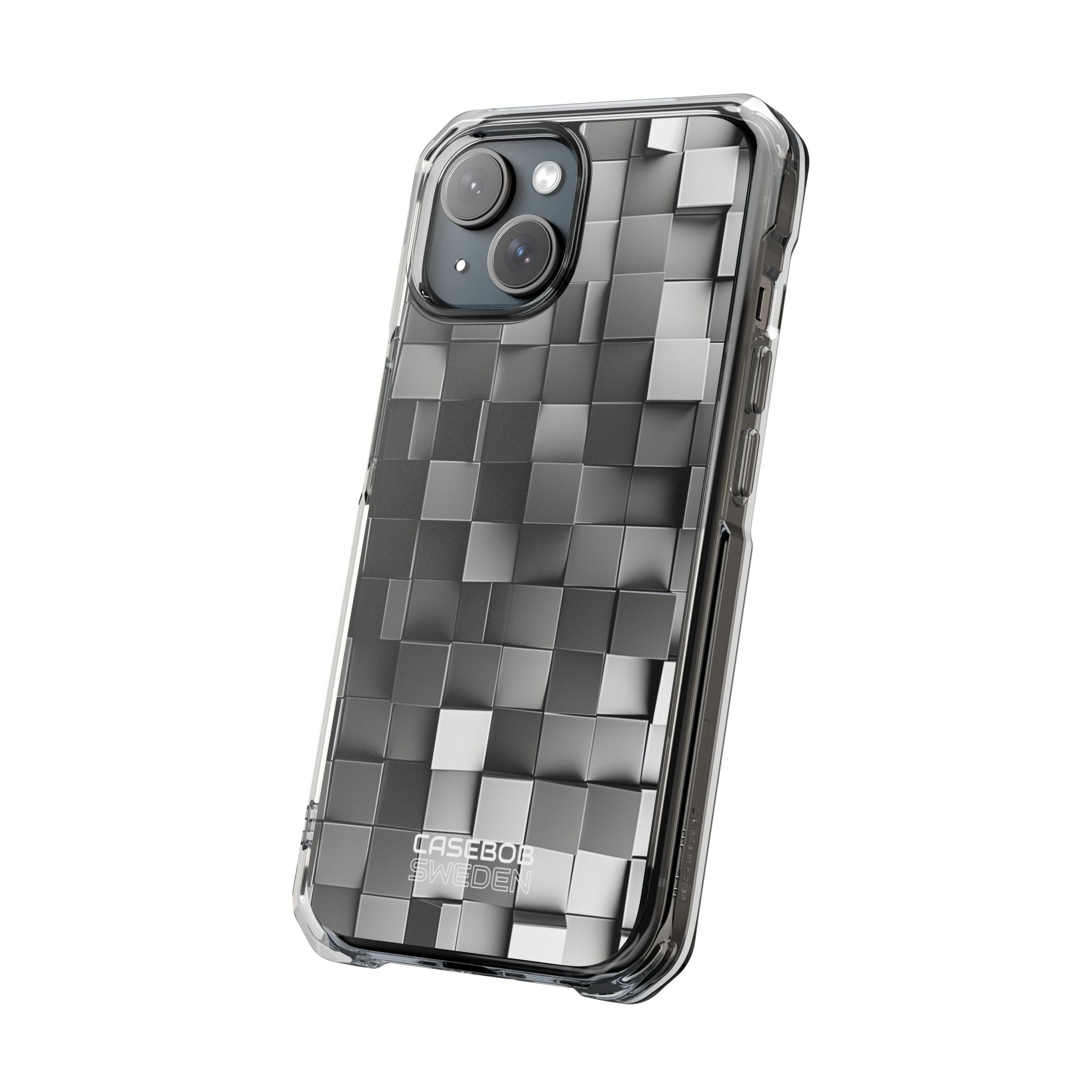 Monochrome Cube Depth iPhone 15 - Impact Clear+