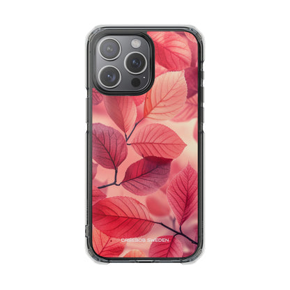 Pink Purple Nature Pattern - Clear Impact iPhone 15 Phone Case