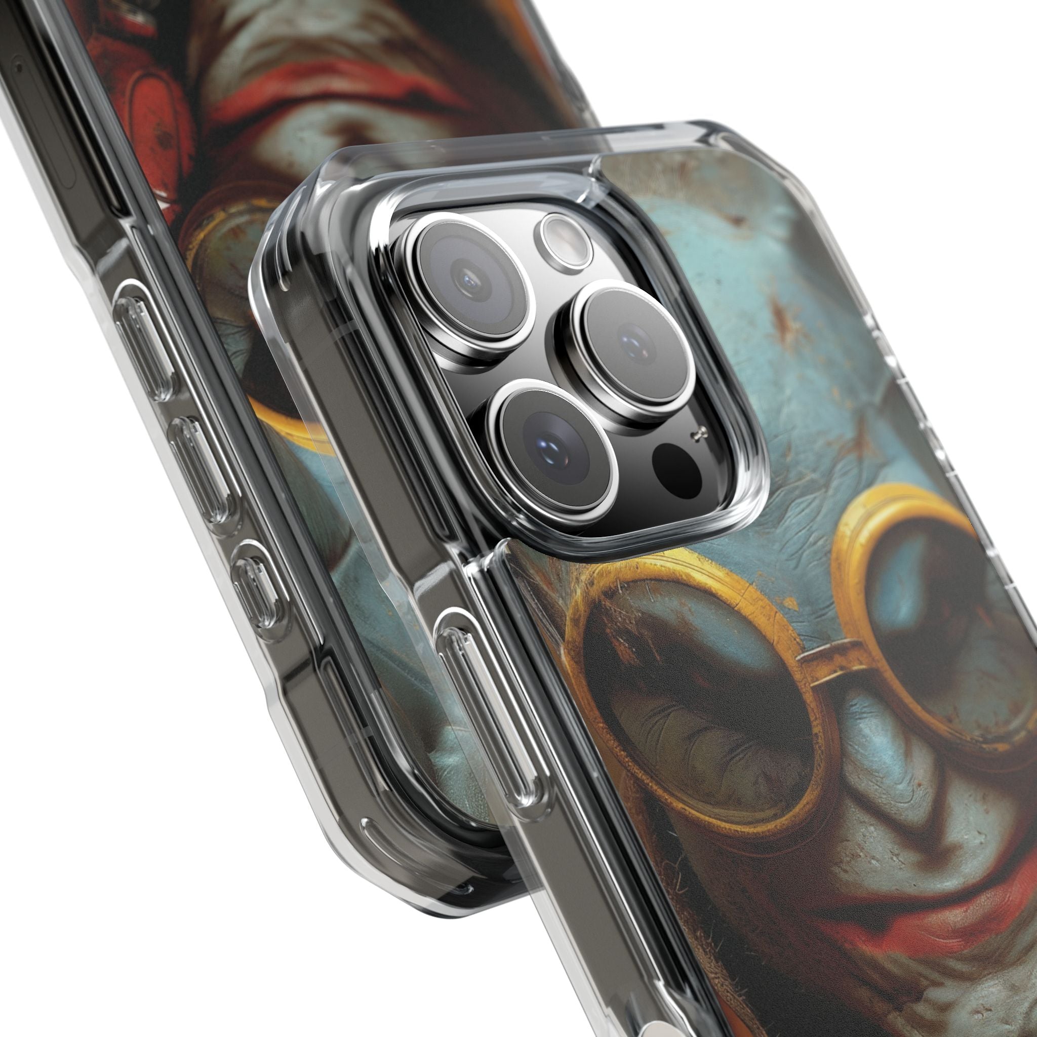 Steampunk Masked Adventurer iPhone 16 - Impact Clear+