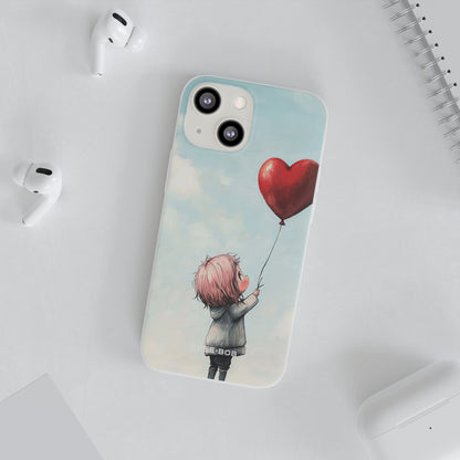 Heart Balloon Glow iPhone 13 mini Case - Soft