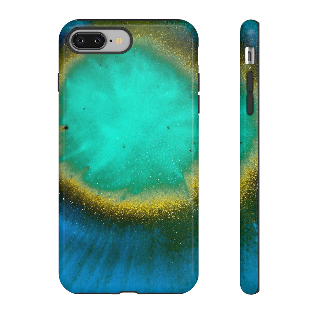 Green Yelly Ink Art iPhone Case (Protective) iPhone 8 Plus Glossy Phone Case