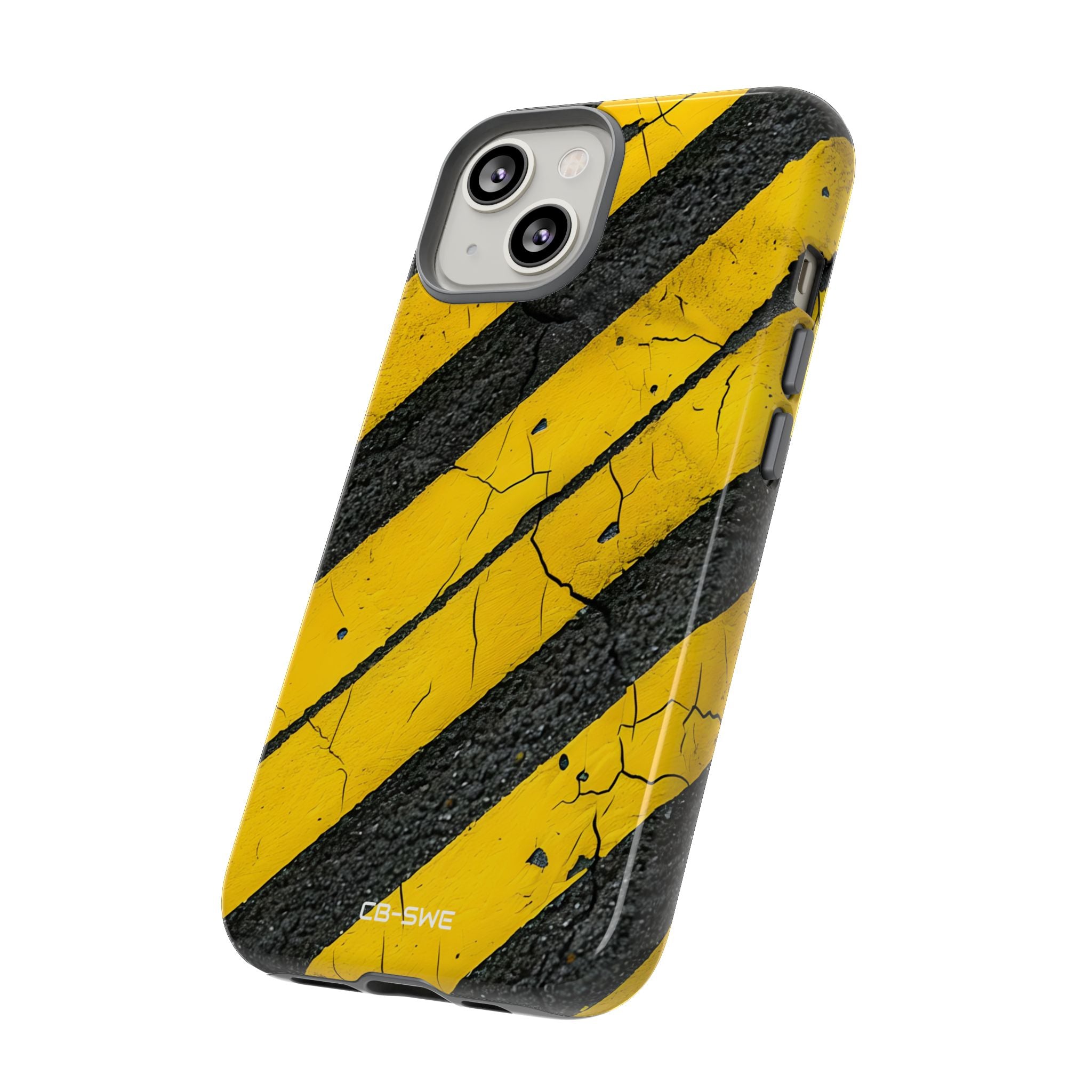 Cracked Hazard Lines - iPhone Case