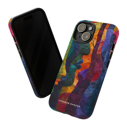 Harmonized Faces and Nature Fusion iPhone 15 - Tough Phone Case