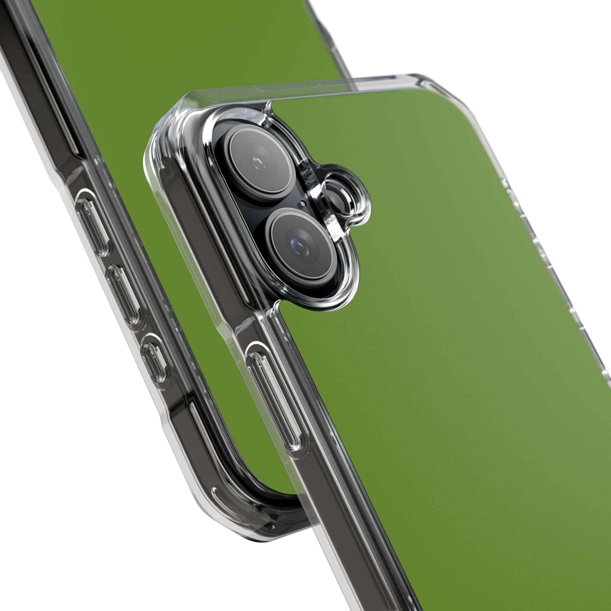 Olive Green - Clear Impact iPhone 16 Phone Case