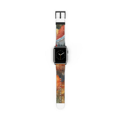 Snowcapped Ember Mountains - Watch Band