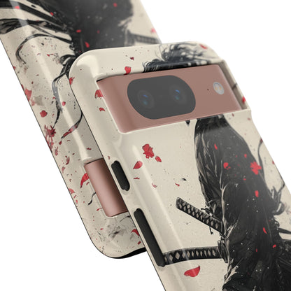 Falling Samurai Petals - Google Pixel Case