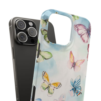 Watercolor Butterfly Bliss - Slim iPhone 16 Phone Case