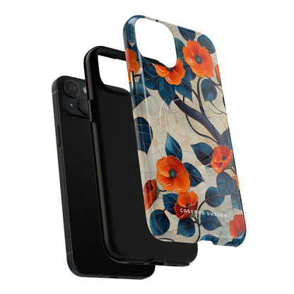 Orange Blossoms Mosaic Harmony iPhone 15  Tough+ Phone Case