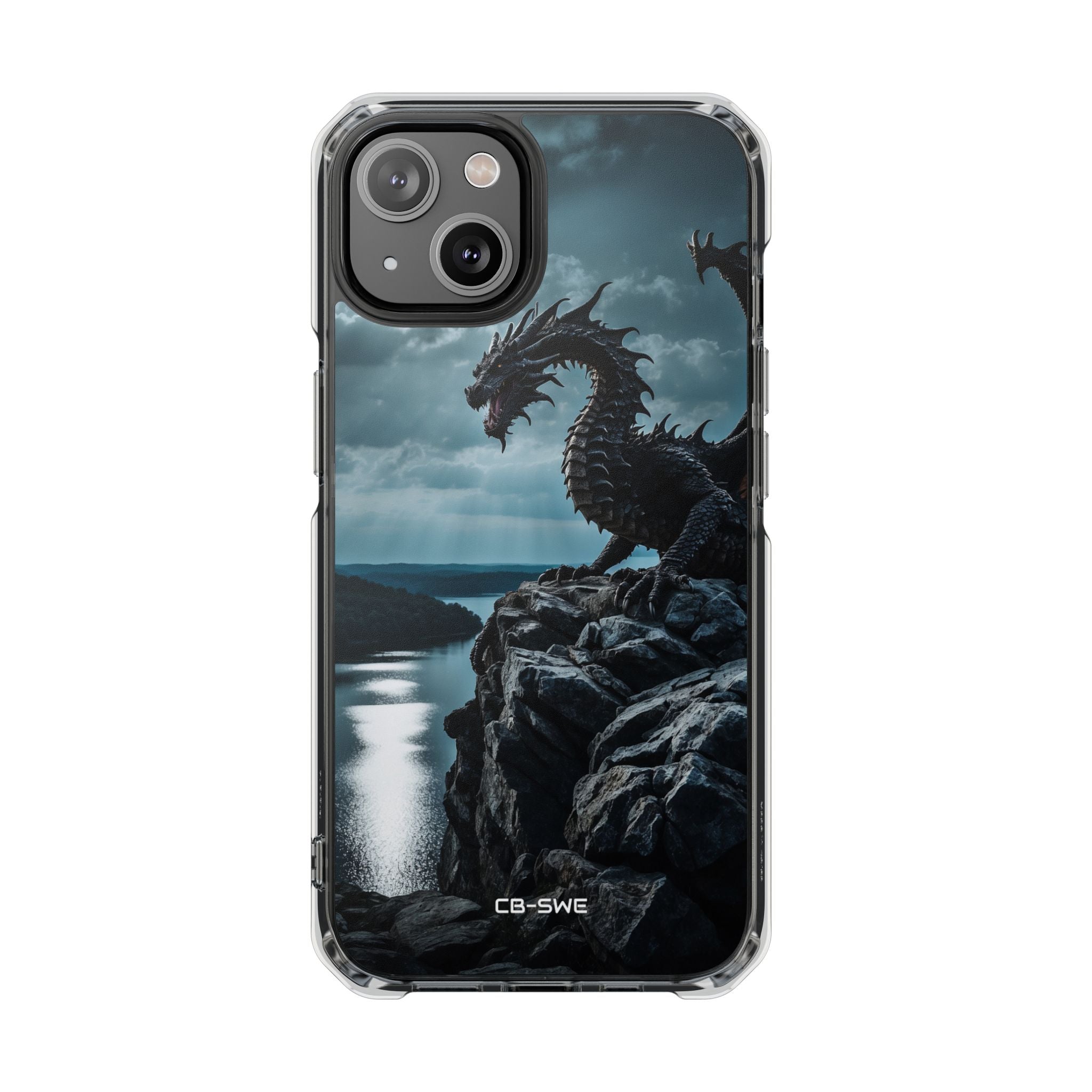 Dragon Soars Moonlight iPhone Case - Impact