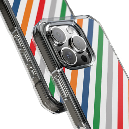 Vibrant Geometric Stripes iPhone Case - Impact