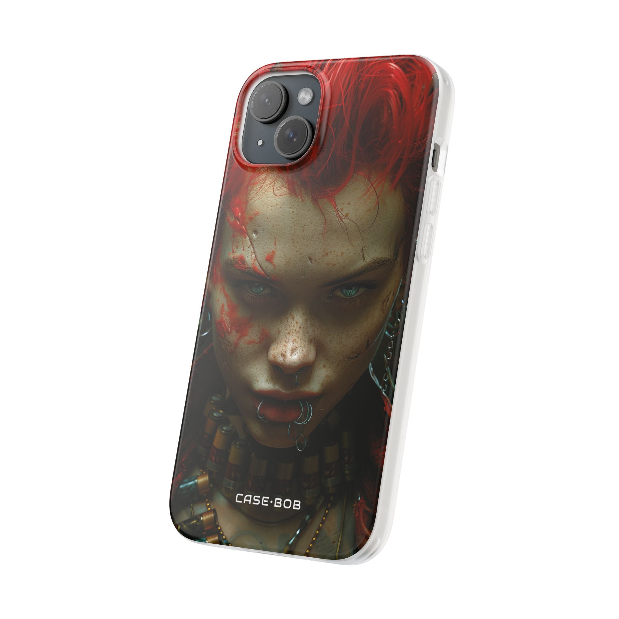 Red Spike Gaze iPhone 15 Plus Case - Soft