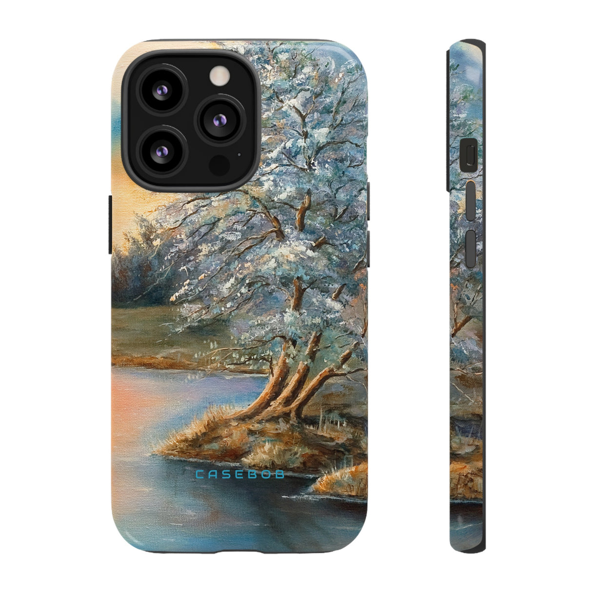 Winterday lake - Protective Phone Case