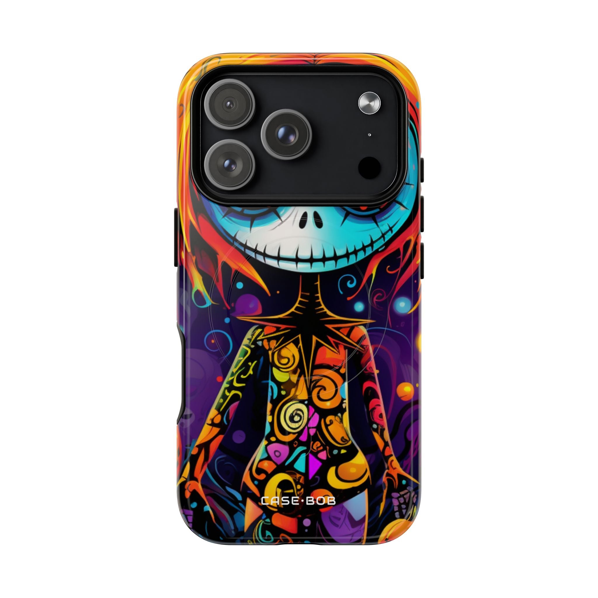 Blue Skull Swirl iPhone 17 Pro Case - Tough+
