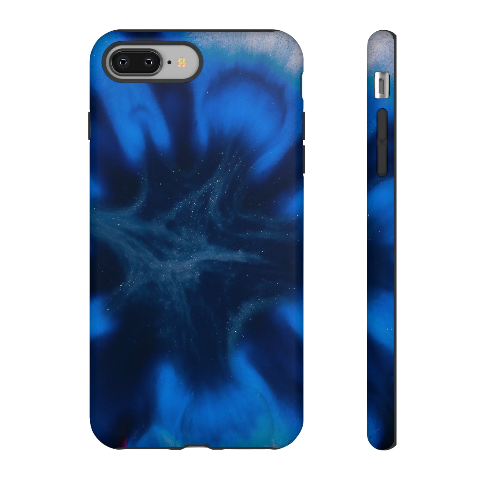 Blue Star Marble Ink Art iPhone Case (Protective) iPhone 8 Plus Matte Phone Case