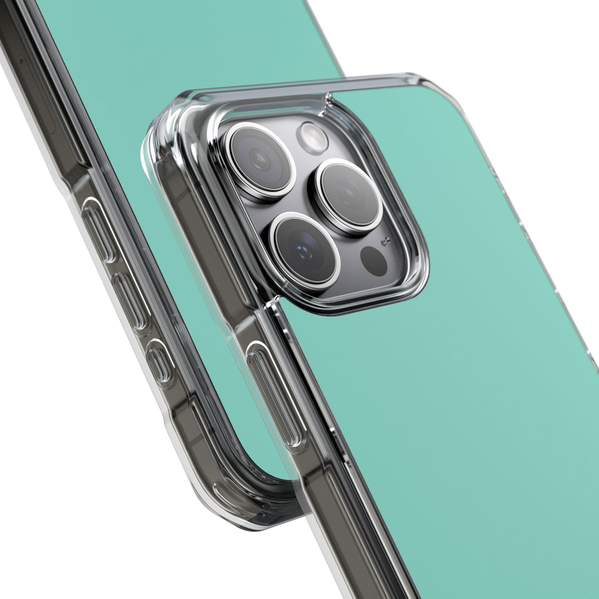 Middle Blue Green | Phone Case for iPhone (Clear Impact Case - Magnetic)