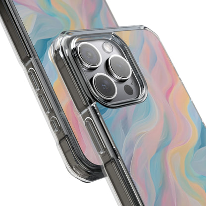 Dreamy Pastel Swirls - Clear Impact iPhone 15 Phone Case