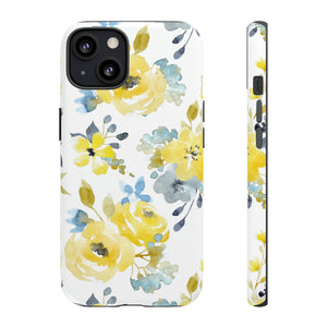 Yellow Floral - Protective Phone Case