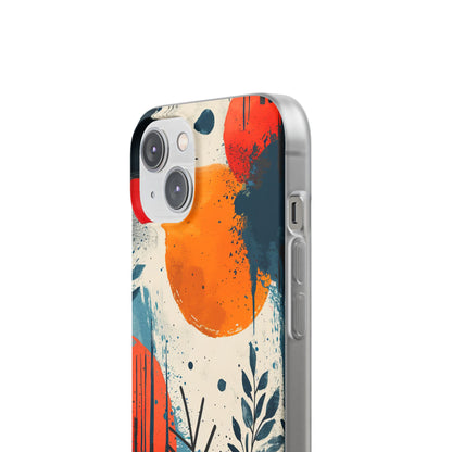 Orange Blue Splash - Flexi iPhone 14 Phone Case