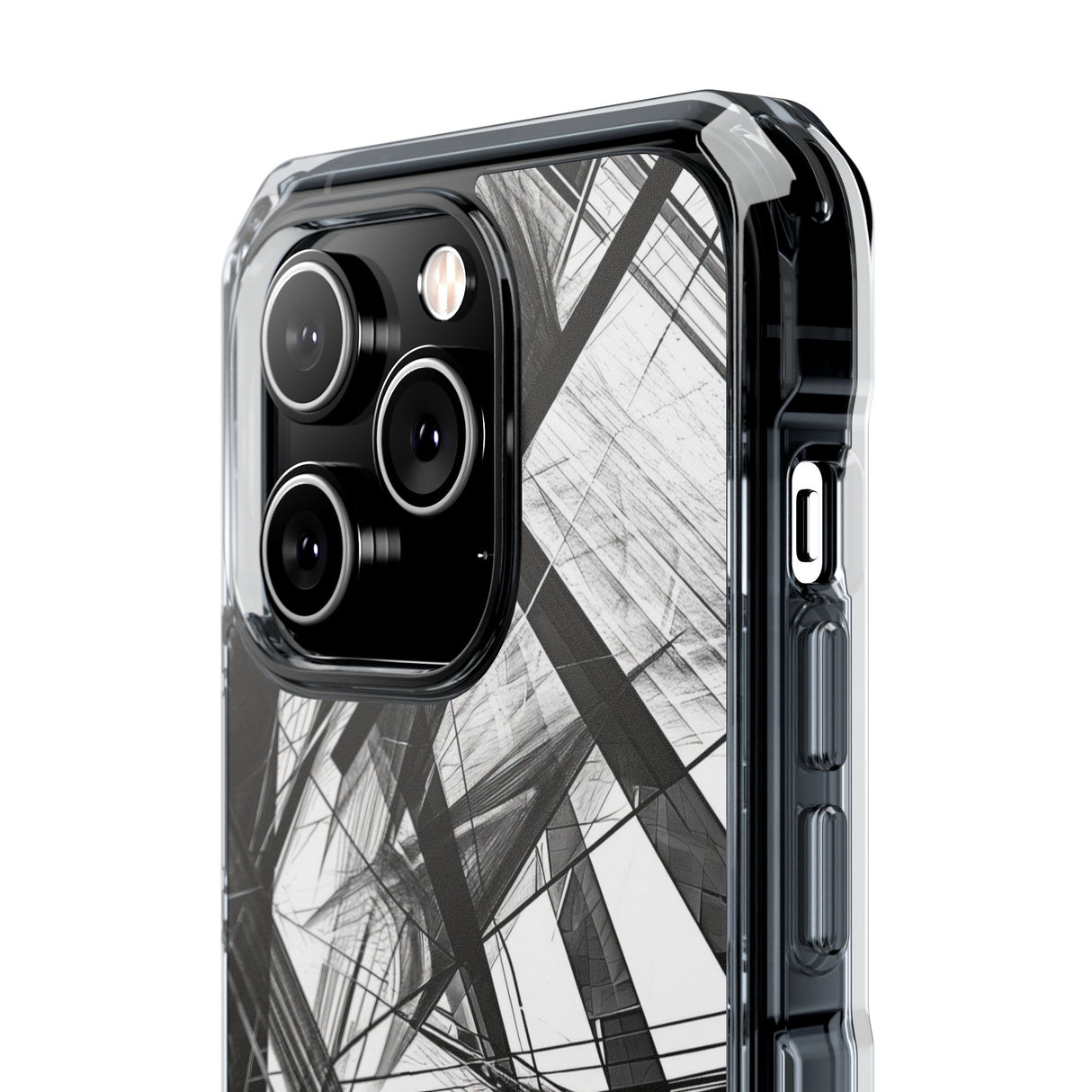 Monochrome Chaos - Phone Case for iPhone (Clear Impact - Magnetic)