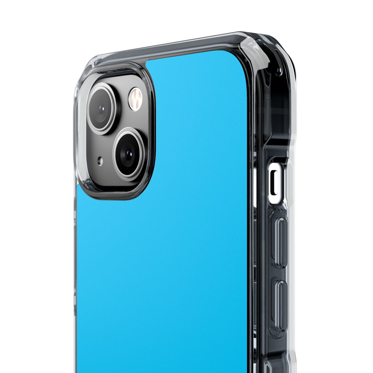 Vivid Sky Blue | Handyhülle für iPhone (Clear Impact Case – magnetisch) 