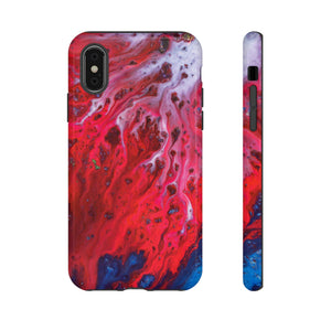 Bright Red Ink Art iPhone Case (Protective) iPhone X Glossy Phone Case