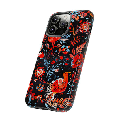 Slavic Myth Firebird & Domovoi - Protective Phone Case