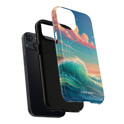 Turquoise Curl iPhone 14 Case - Tough+