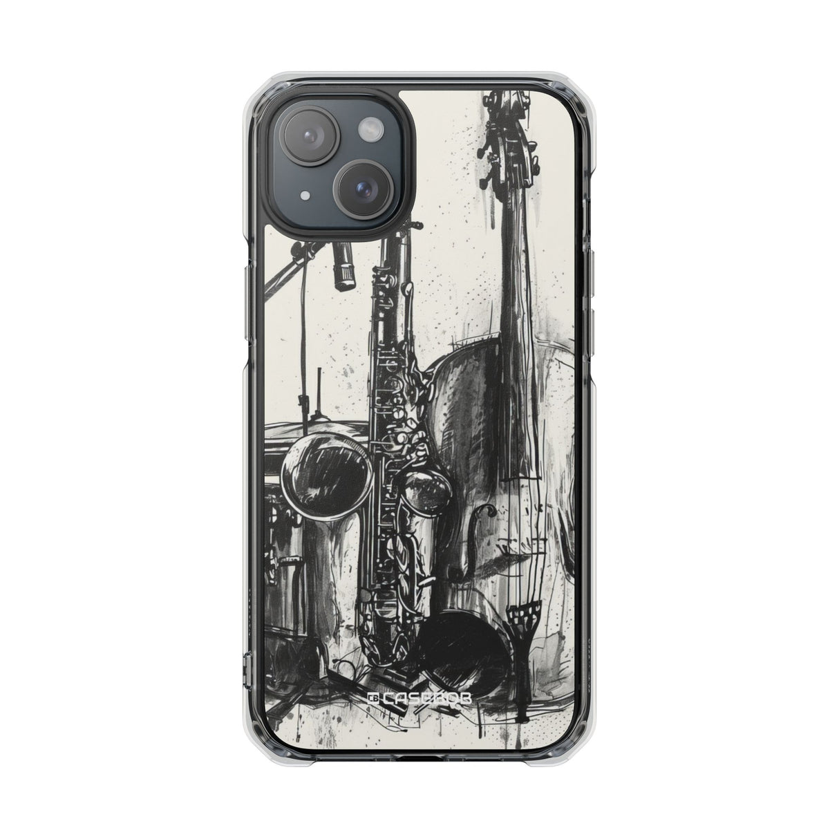 Jazz Ink Expressions - Phone Case for iPhone (Clear Impact - Magnetic)