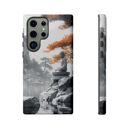 Zen Serenity: Tranquil Landscape with Buddha and Pagoda Samsung S23 - Tough Phone Case