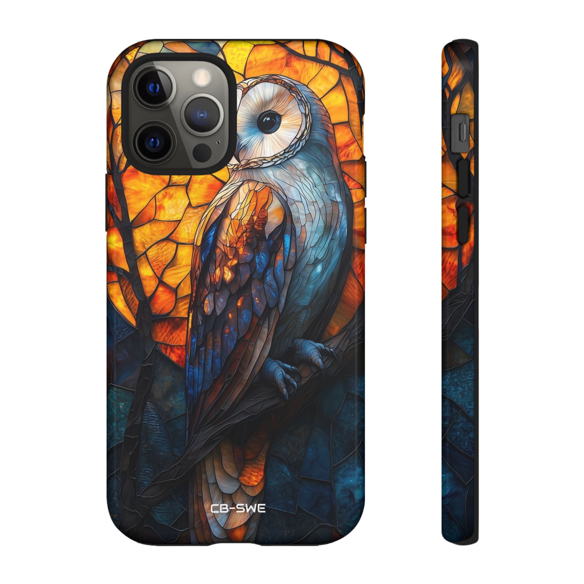 Owl Gazes Moonlight - iPhone Case