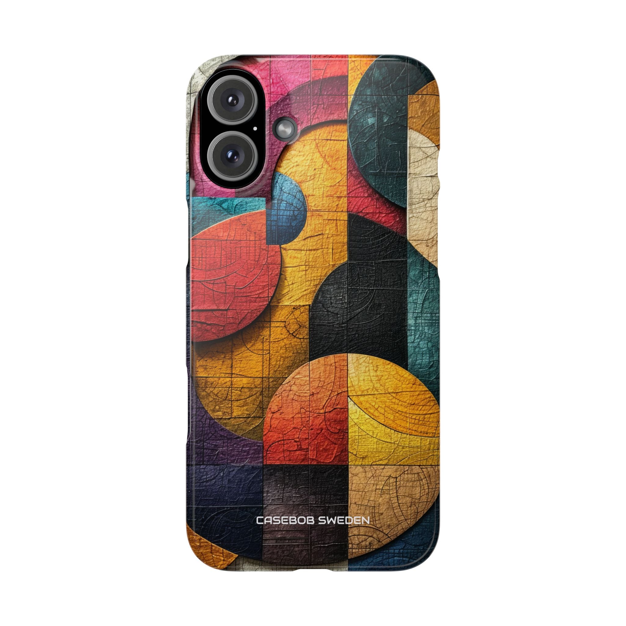 Vibrant Geometric Art - Slim iPhone 16 Phone Case