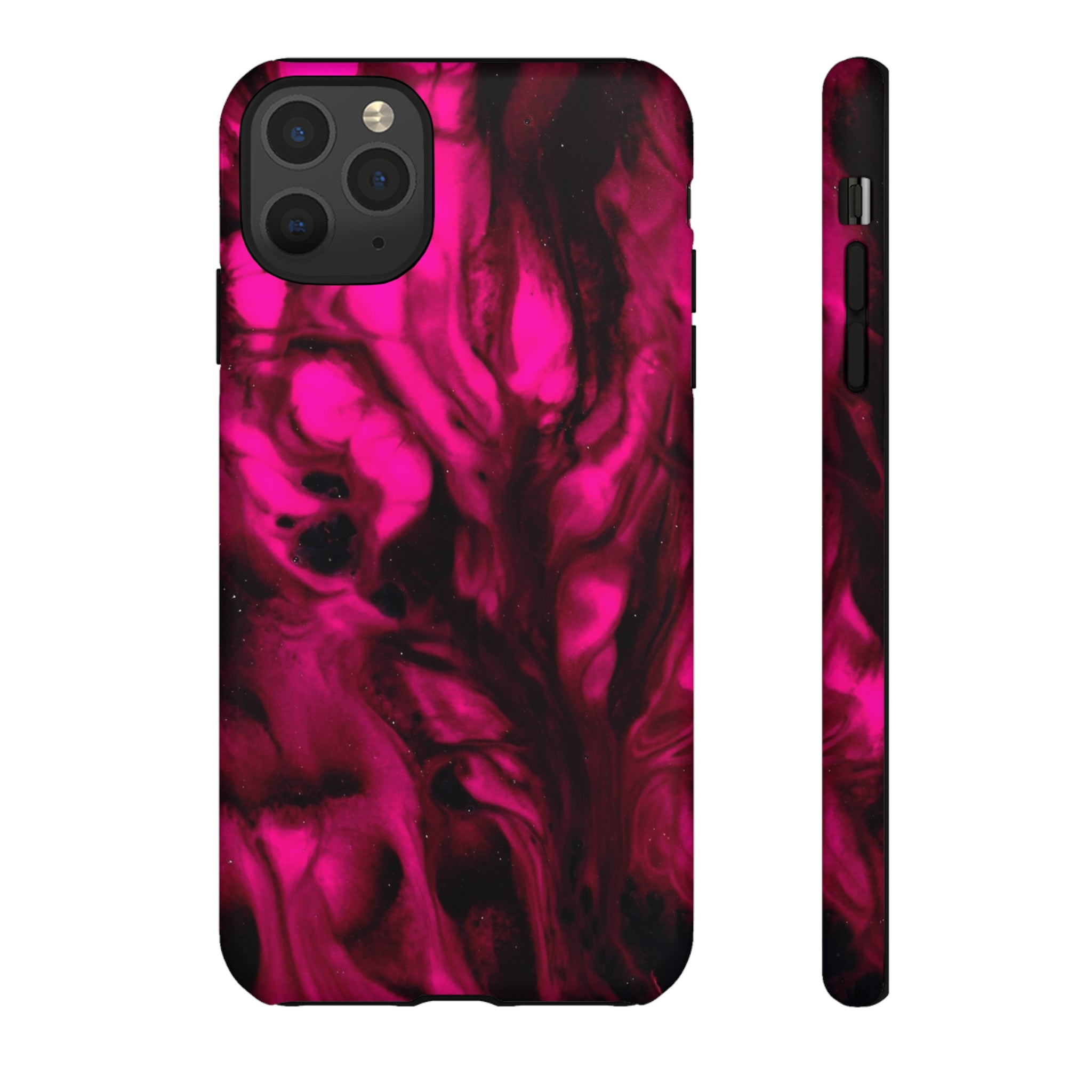 Bright Pink Ink Art iPhone Case (Protective) iPhone 11 Pro Max Matte Phone Case