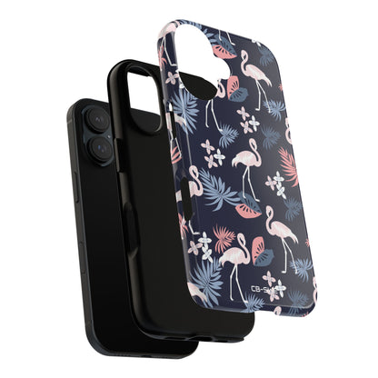 Flamingos Dance Playfully - iPhone Case