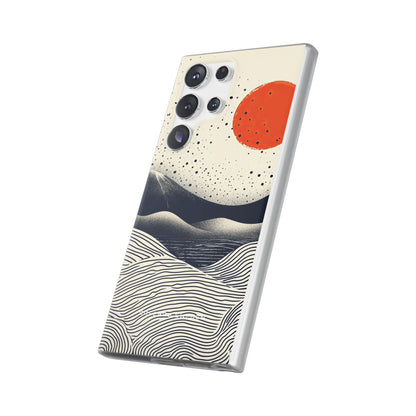 Red Sun Over Flowing Horizons Samsung S23 - Flexi Phone Case