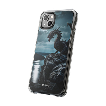 Dragon Soars Moonlight iPhone Case - Impact