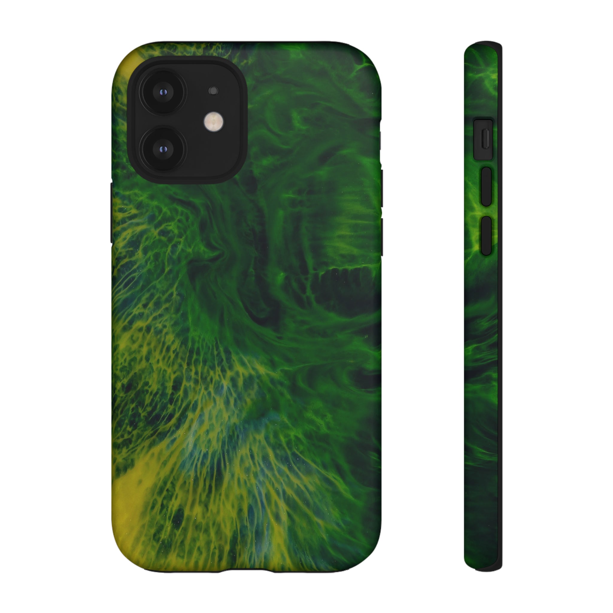 Dark Green Ink Art - Protective Phone Case