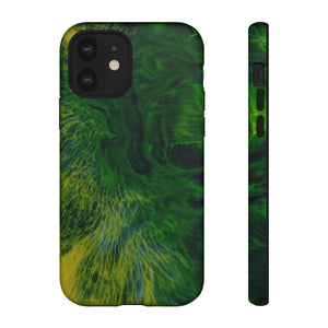 Dark Green Ink Art - Protective Phone Case