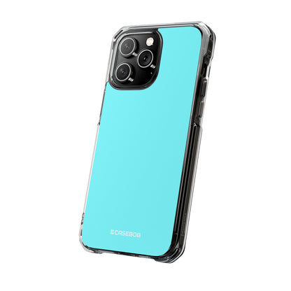 Electric Blue - Clear Impact Case for iPhone