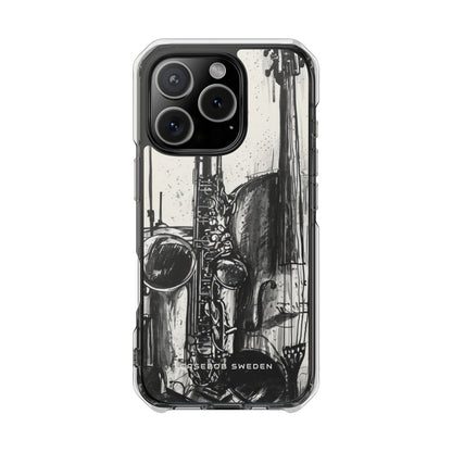 Jazz Instrument Line Symphony iPhone 16 - Clear Impact Phone Case