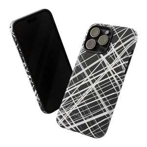 White Line Elegance - Protective Phone Case