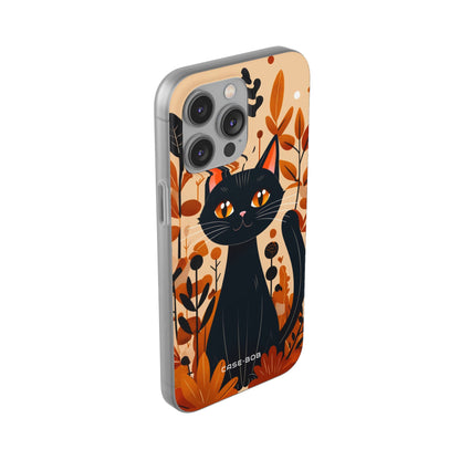 Black Cat Glow iPhone 14 Pro Max Case - Soft