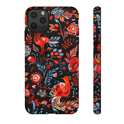 Slavic Myth Firebird & Domovoi - Protective Phone Case