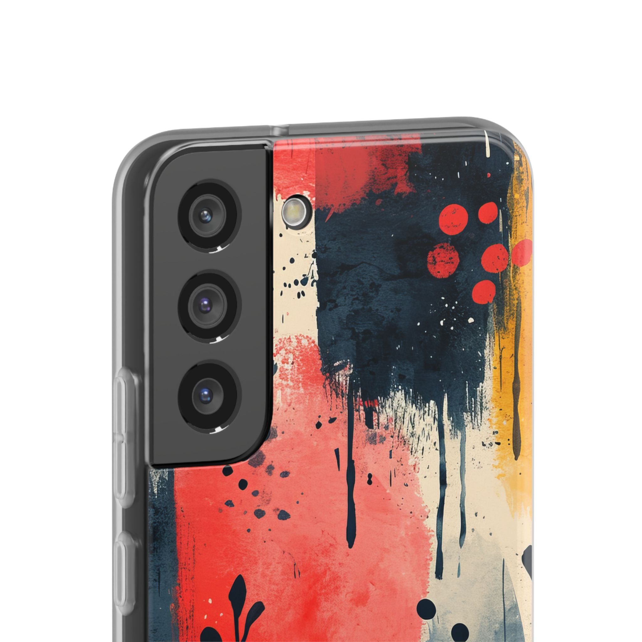 Red Blue Abstract Florals - Flexi Samsung S22 Phone Case