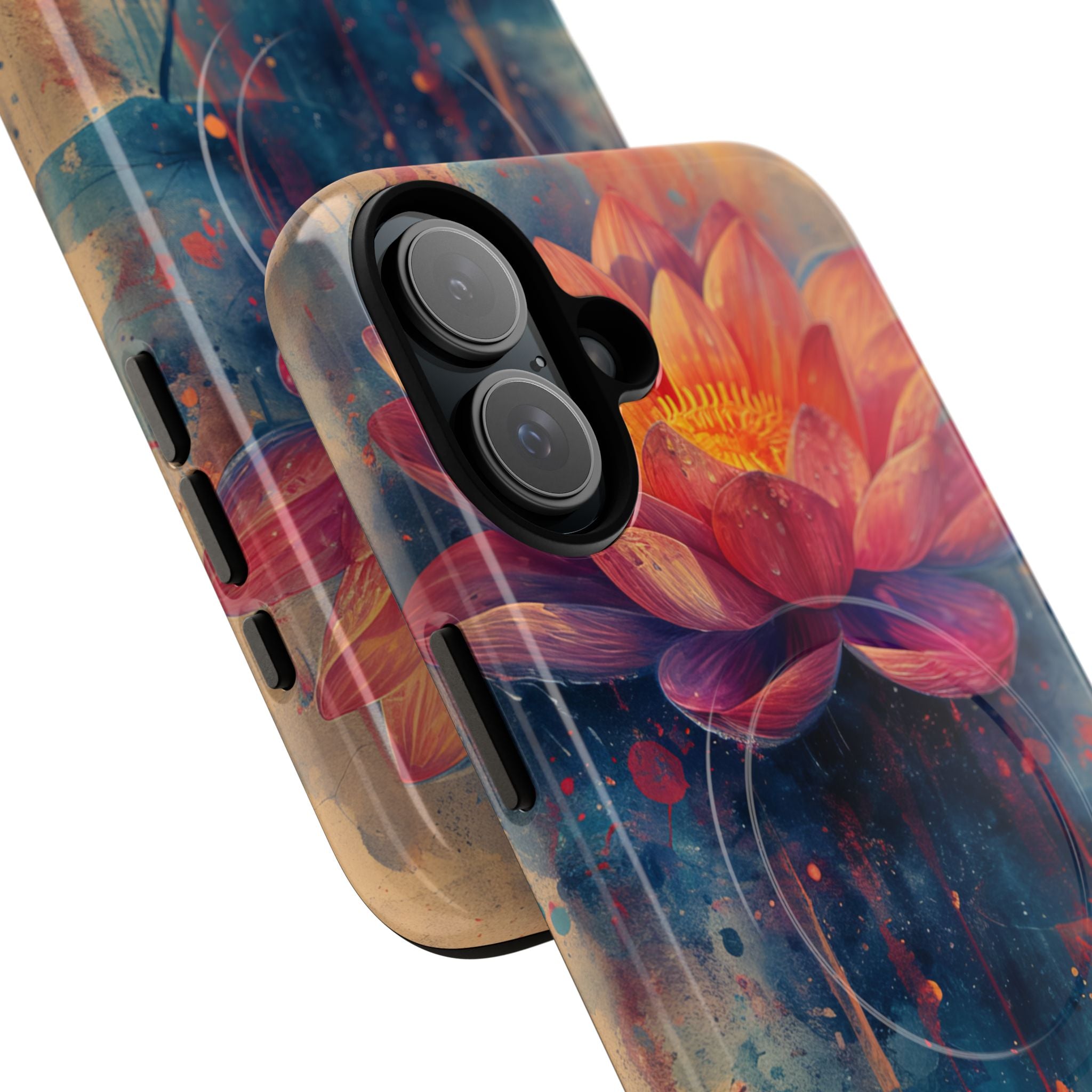 Lotus Blossom Art - Tough + MagSafe® iPhone 16 Phone Case