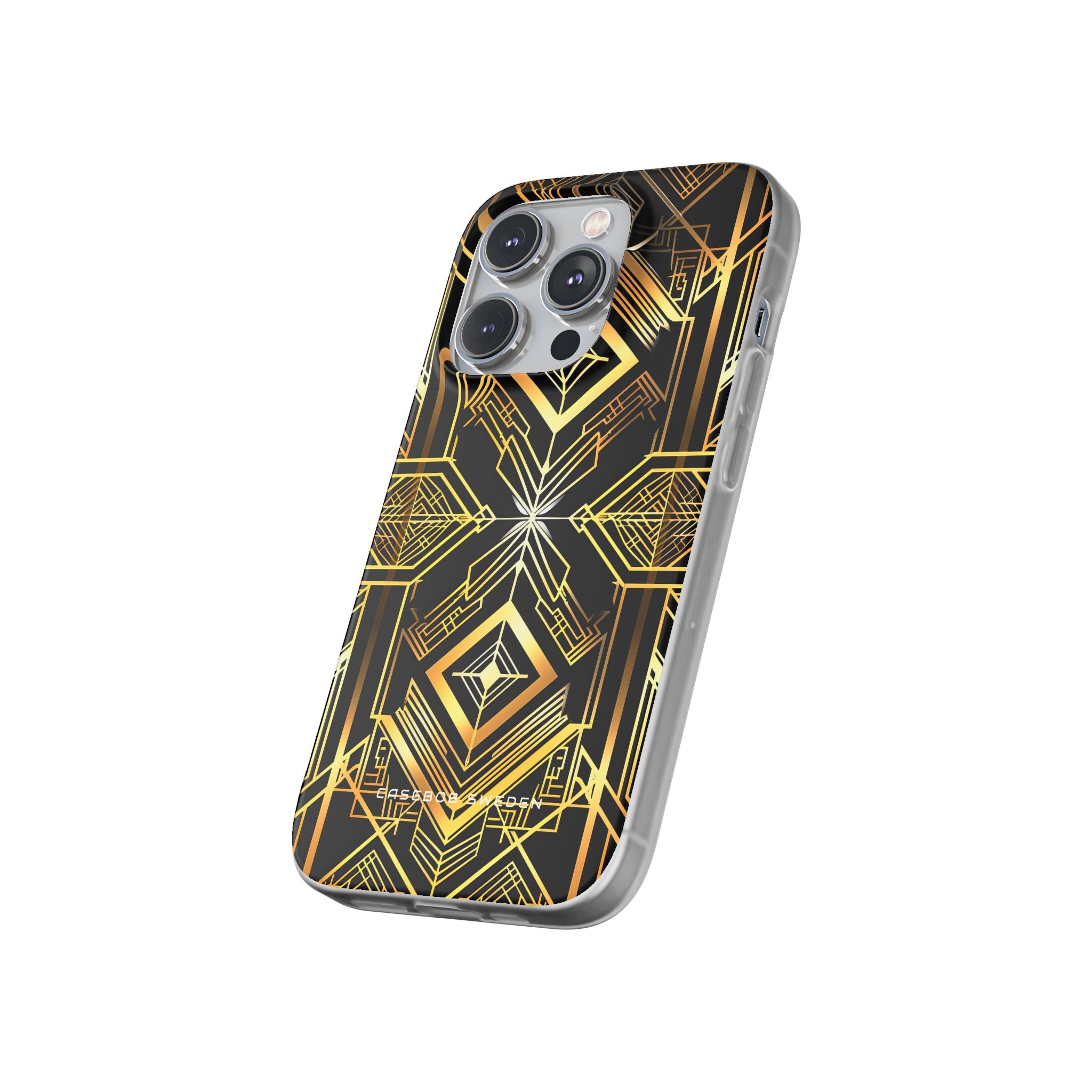 Golden Geometric Opulence iPhone 14 - Flexi Phone Case