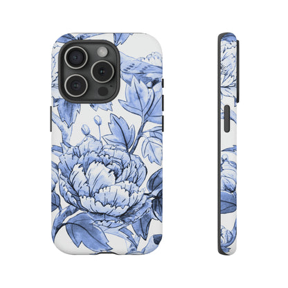 Watercolor Blue Floral - Protective Phone Case