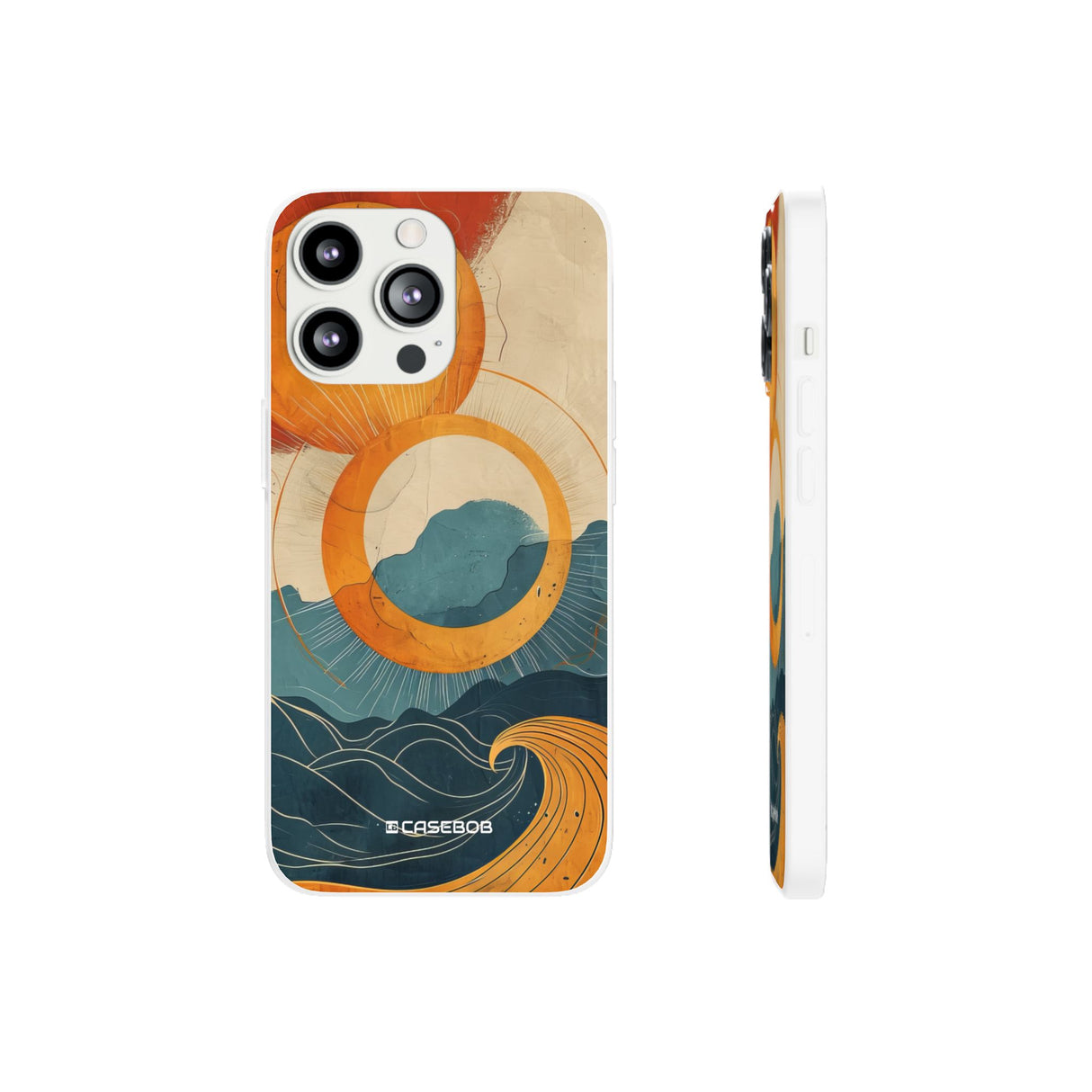 Retro Wave Dynamics | Flexible Phone Case for iPhone