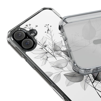 Veined Leaves Gray iPhone 16 Plus Case - Impact